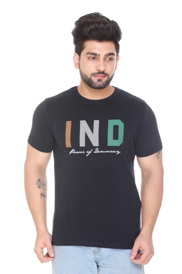 Stylish Men's T-Shirt Round Neck Half Sleeves Regular Fit with Graphic Print