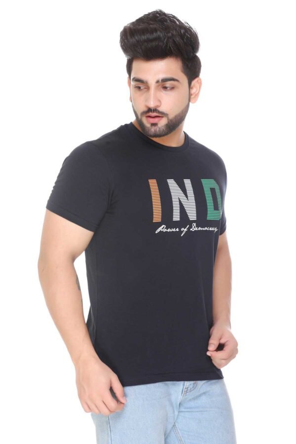 Stylish Men's T-Shirt Round Neck Half Sleeves Regular Fit with Graphic Print - Image 4